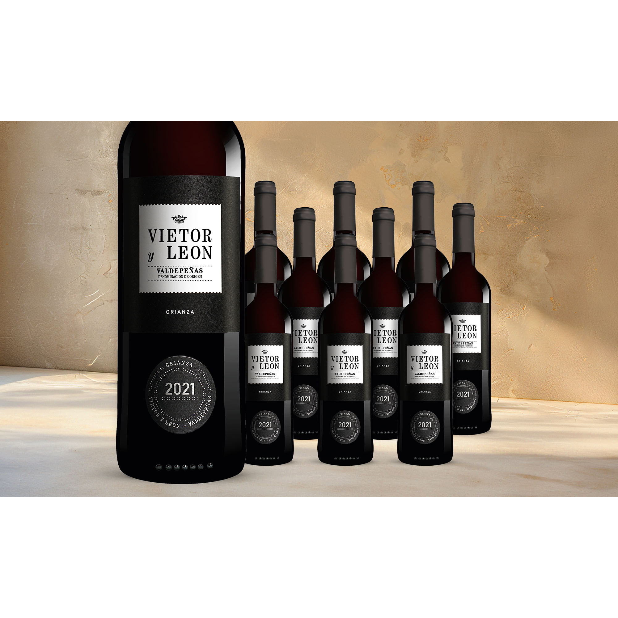 Winter-Deal:Vietor y Leon Crianza 2021  713% Vol. Weinpaket aus Spanien