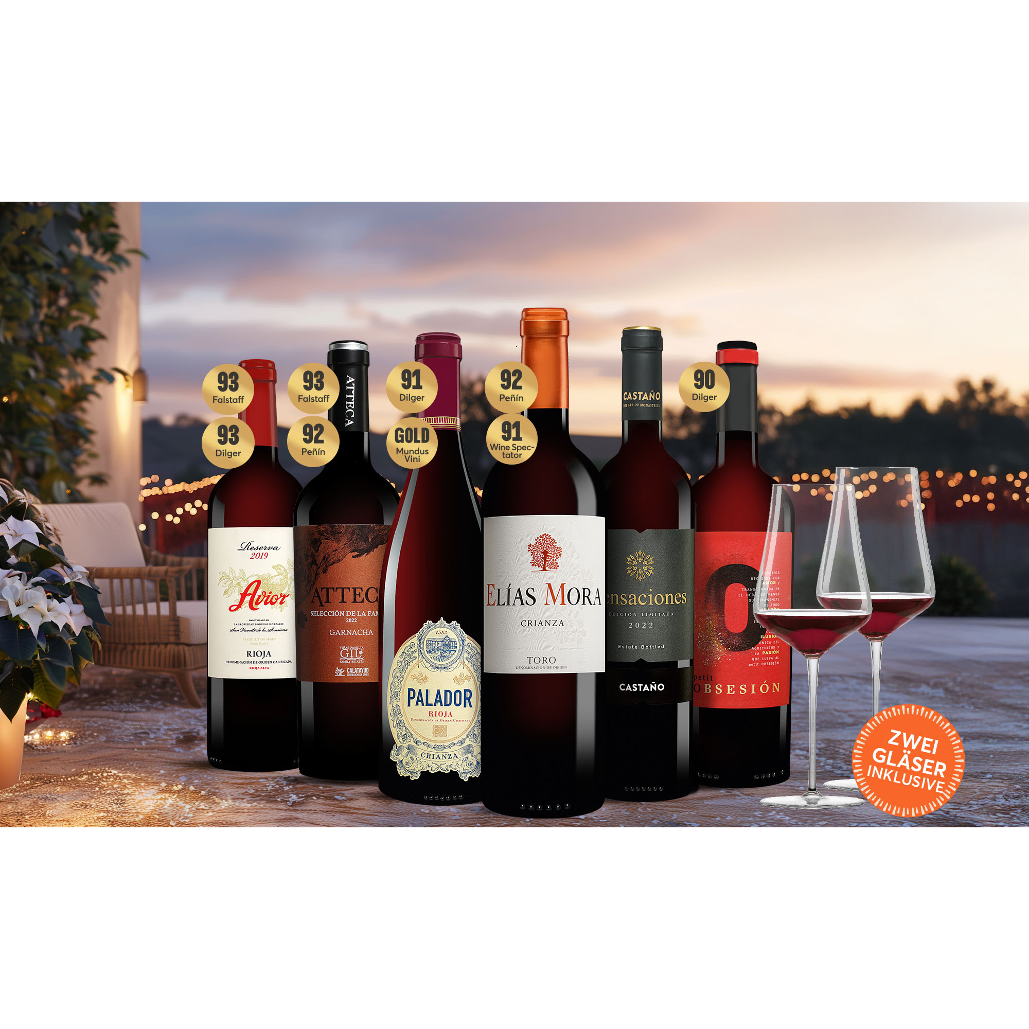 Winter-Deal:Winter-Festtags-Paket  4Weinpaket aus Spanien