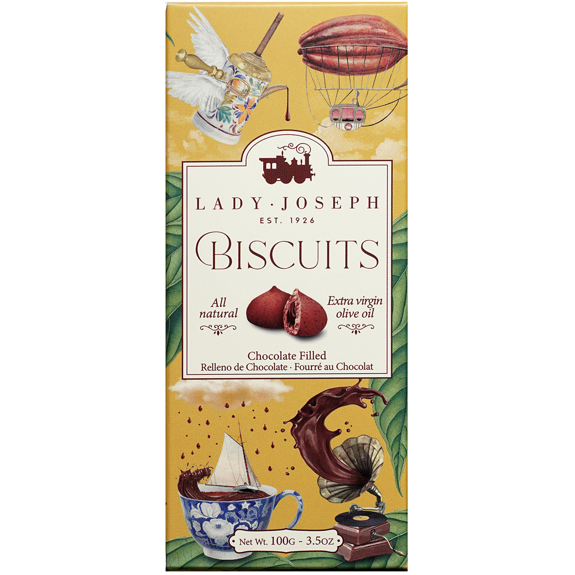 Image of Lady Joseph Vegan Chocolate filled Biscuits - 100g 0.1KG