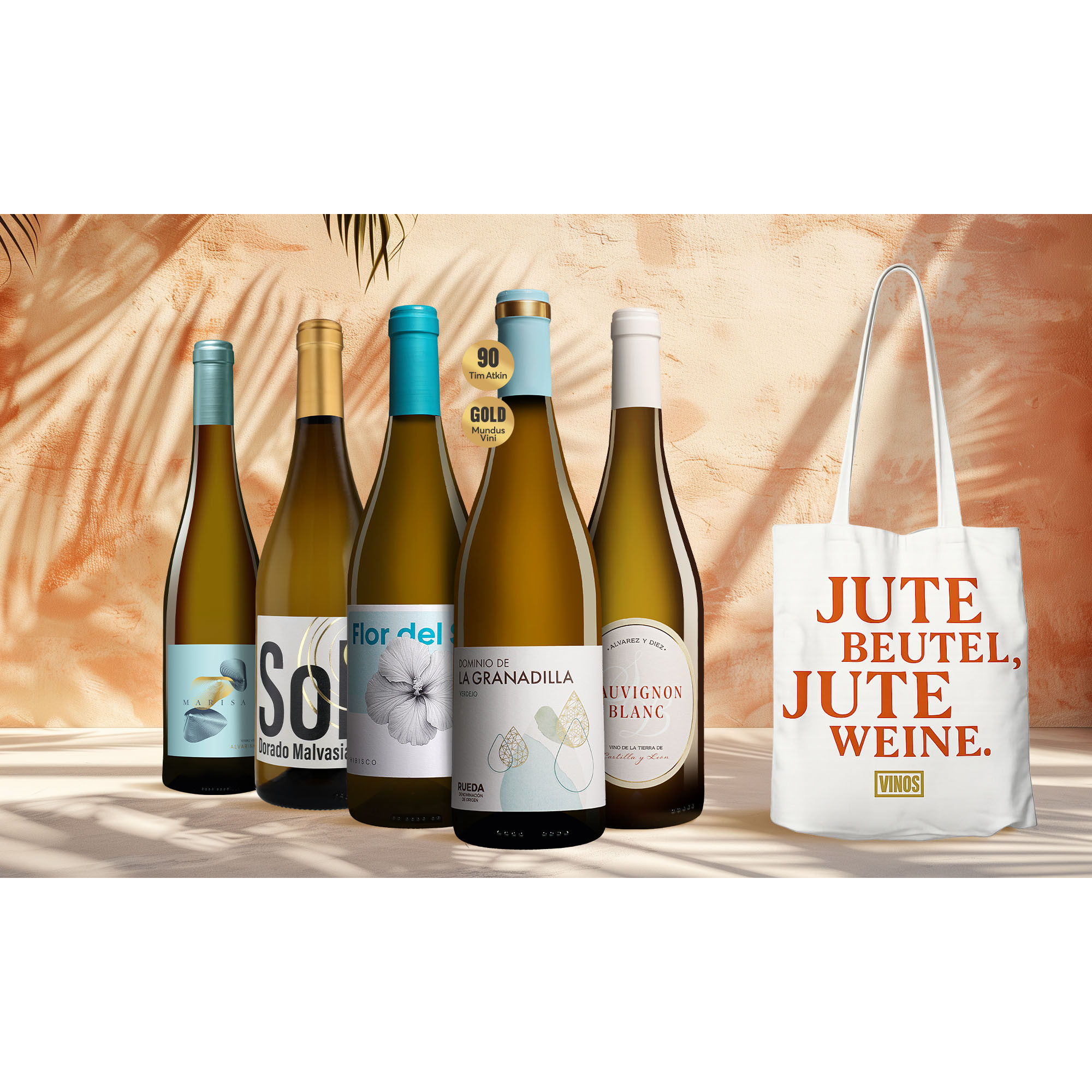 Image of Jute (Weiß)Weine-Paket 3.75L Weinpaket aus Spanien