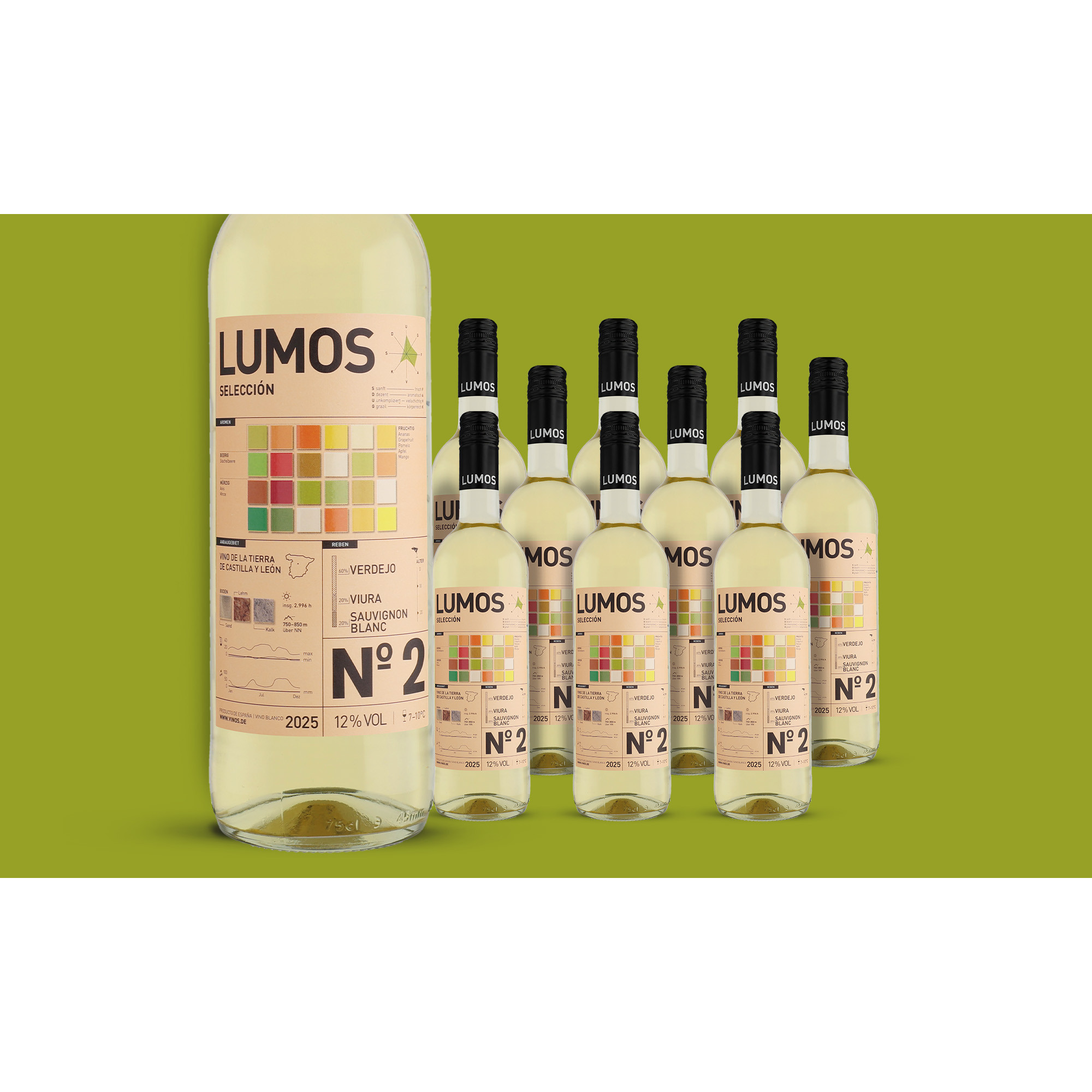 LUMOS No.2 Blanco 2025 7 12% Vol. Weinpaket aus Spanien