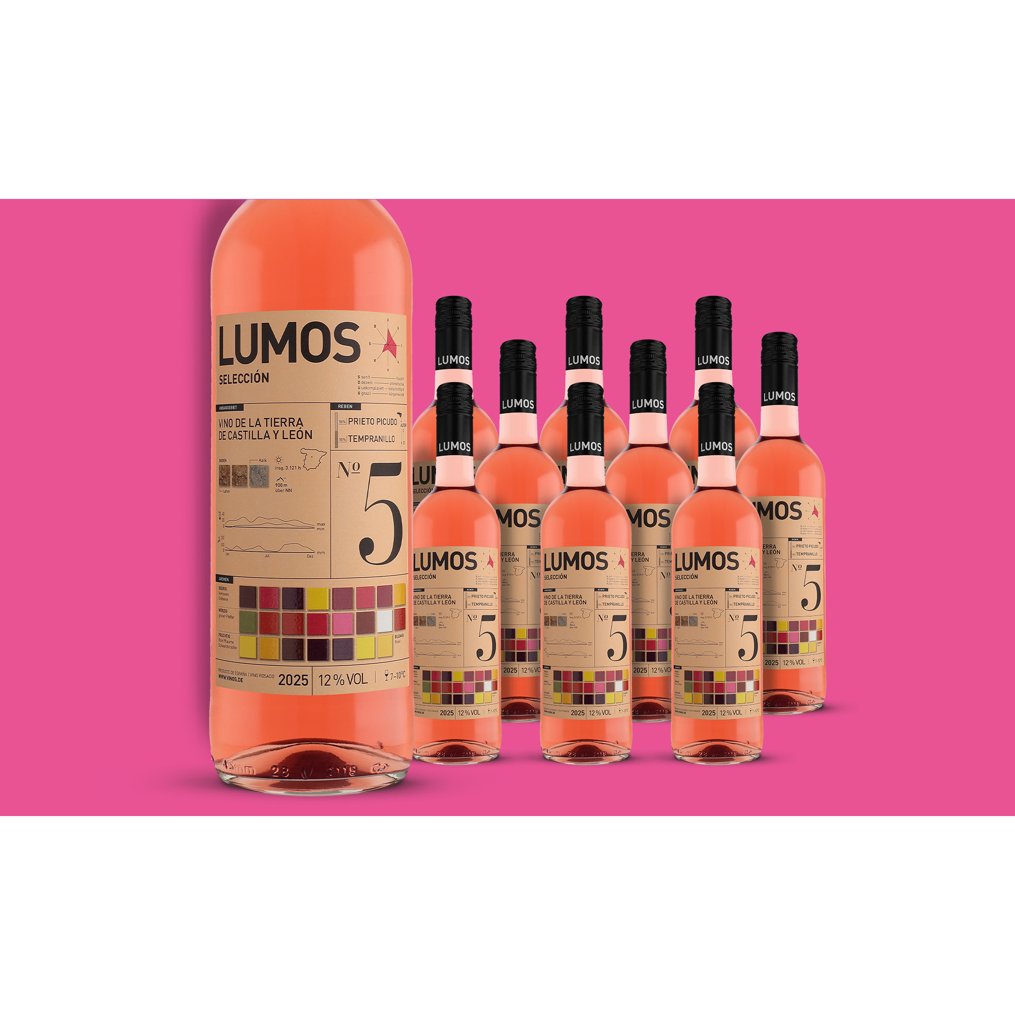 LUMOS No.5 Rosado 2025 7 12% Vol. Weinpaket aus Spanien