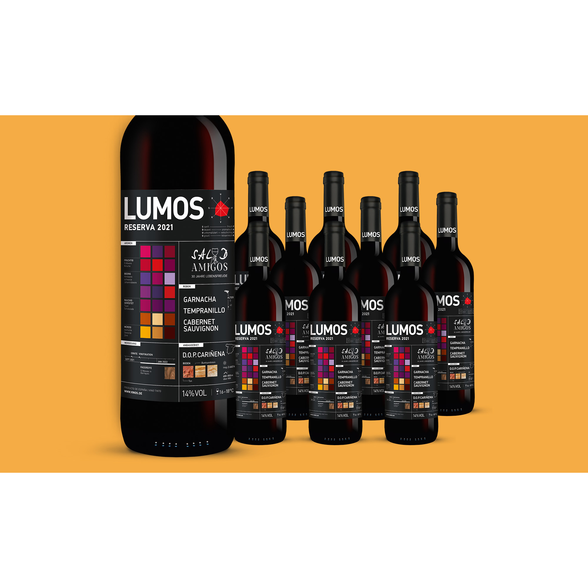 LUMOS Reserva 2021 7 14% Vol. Weinpaket aus Spanien