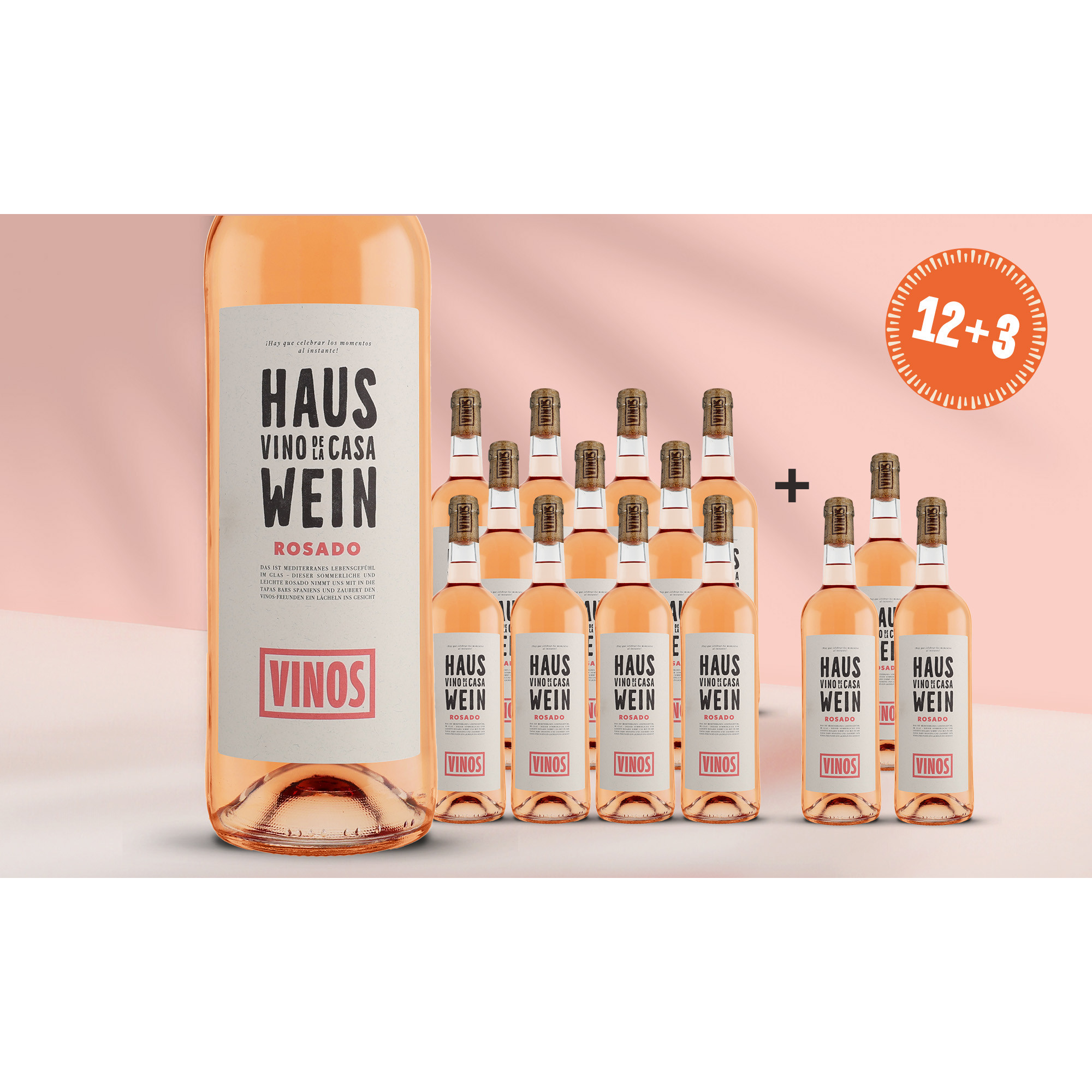 Hauswein Rosado 11 13% Vol. Weinpaket aus Spanien