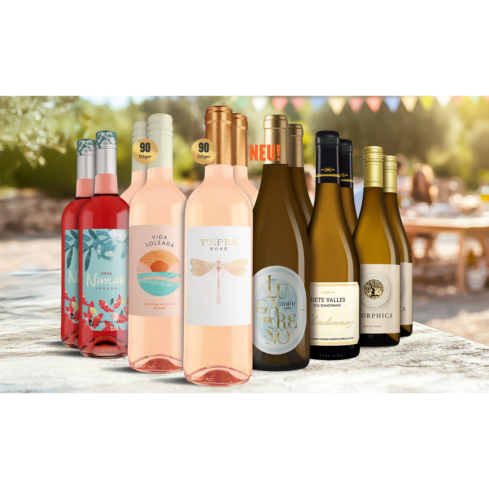 Jubiläums-Angebot:Sommer-Frische-Paket 6x2 Weinpaket aus Spanien