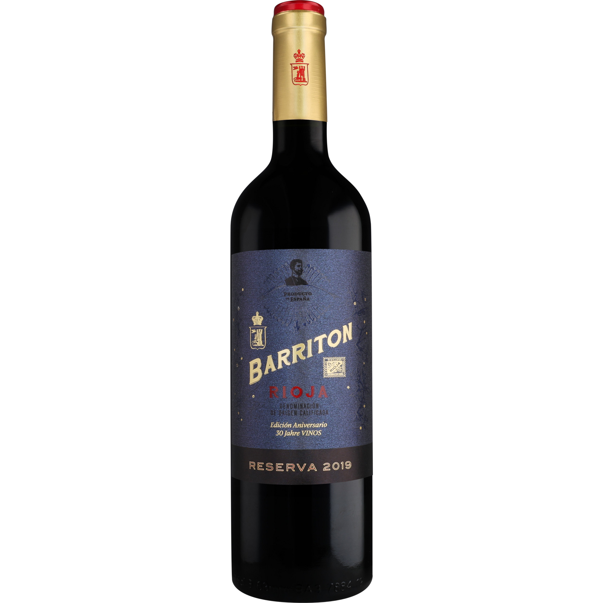Barriton Reserva Edición Aniversario 2019 0 13.5% Vol. Rotwein Trocken aus Spanien