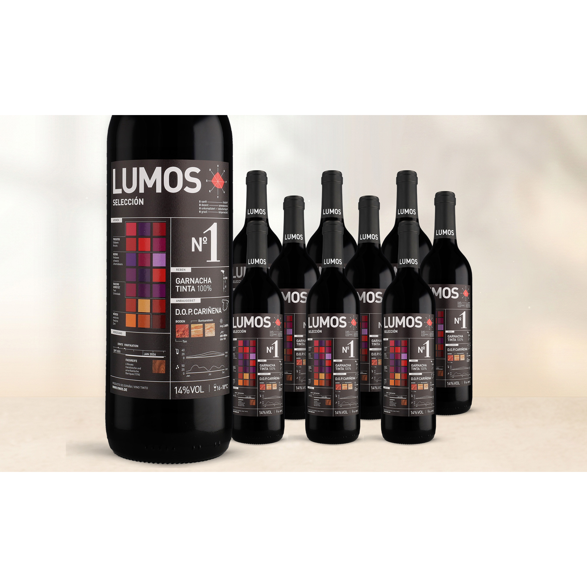 LUMOS No.1 Garnacha 2025 7 14% Vol. Weinpaket aus Spanien