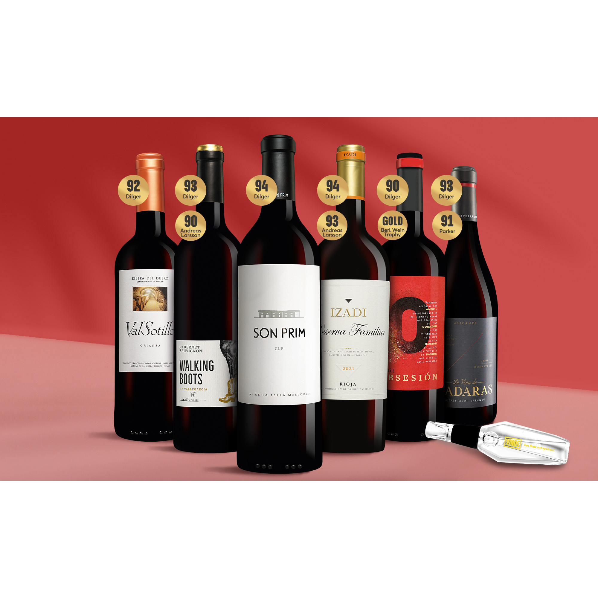 Image of Premium-Paket + Gratis AirVin 4.5L Weinpaket aus Spanien