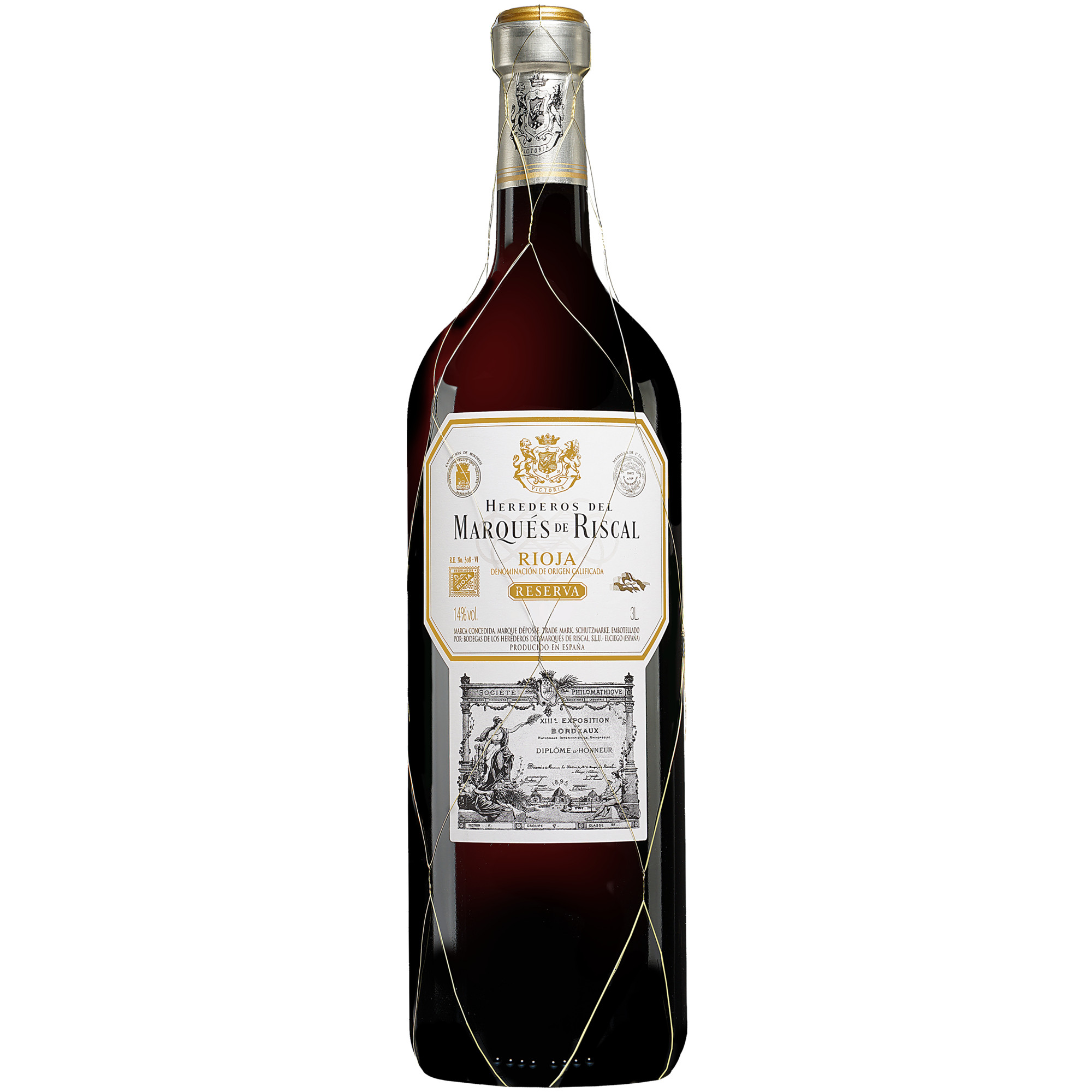 Marqués de Riscal Reserva - 3,0 L. Doppelmagnum 2020 14.5% Vol. Rotwein Trocken aus Spanien