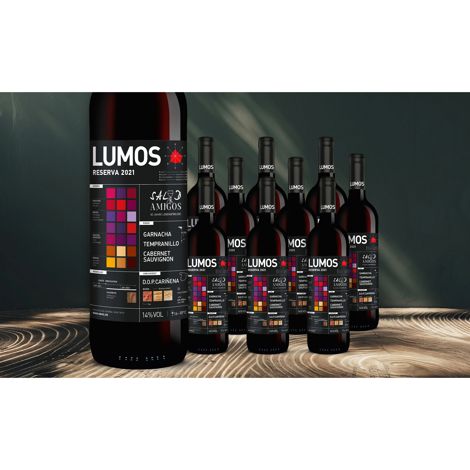 LUMOS Reserva 2021 7 14% Vol. Weinpaket aus Spanien