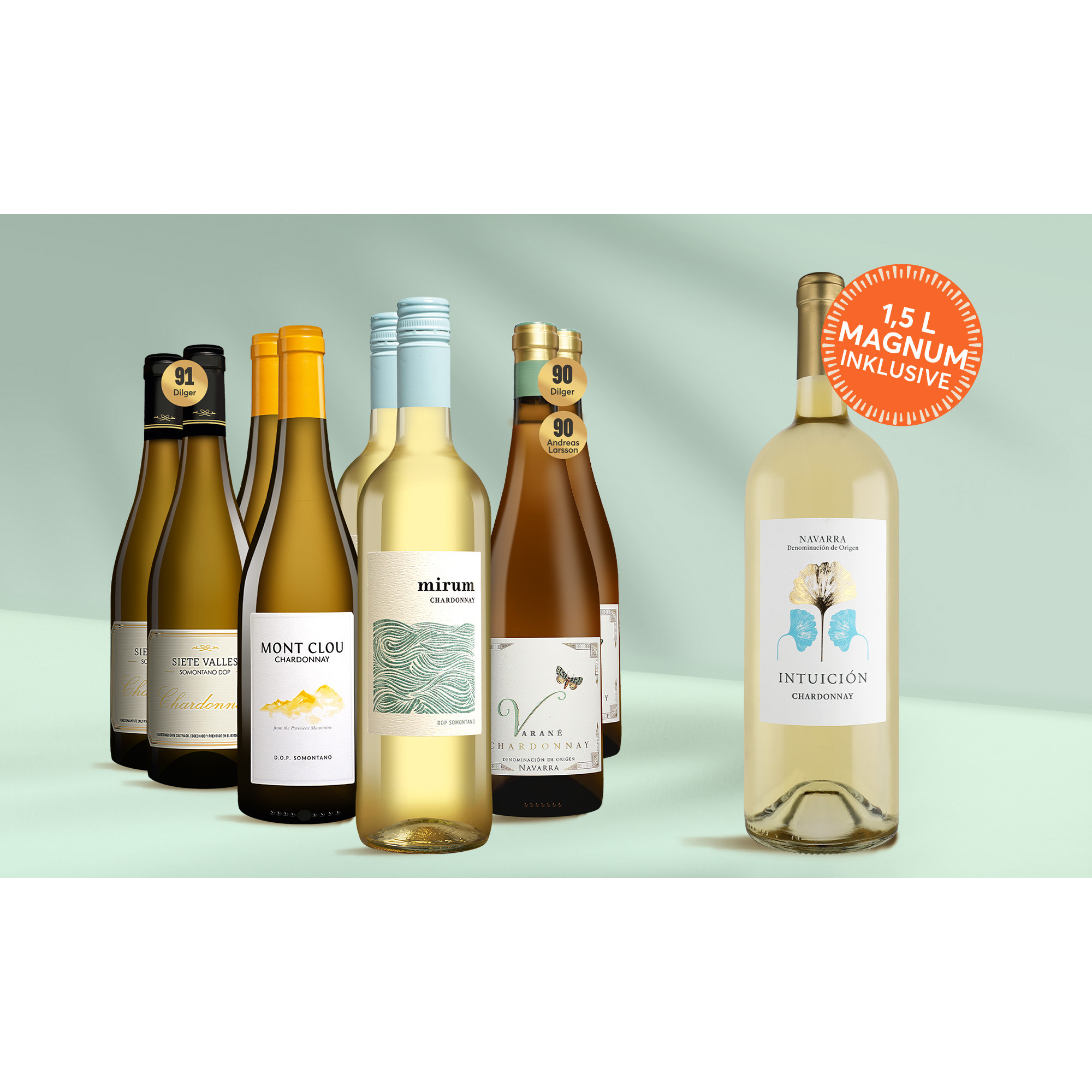 VINOS Wein-Angebote - Chardonnay-Paket inkl. Magnum 7.5L Weinpaket aus Spanien