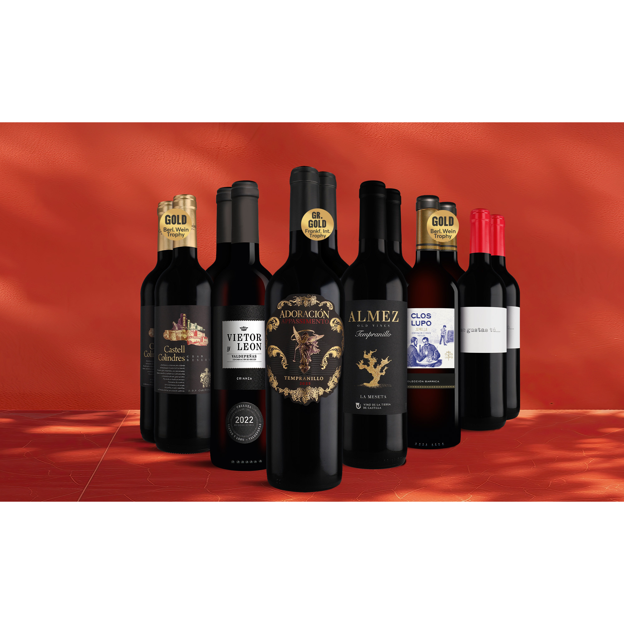 VINOS Wein-Angebote - Rotwein-Topseller-Paket 9L Weinpaket aus Spanien