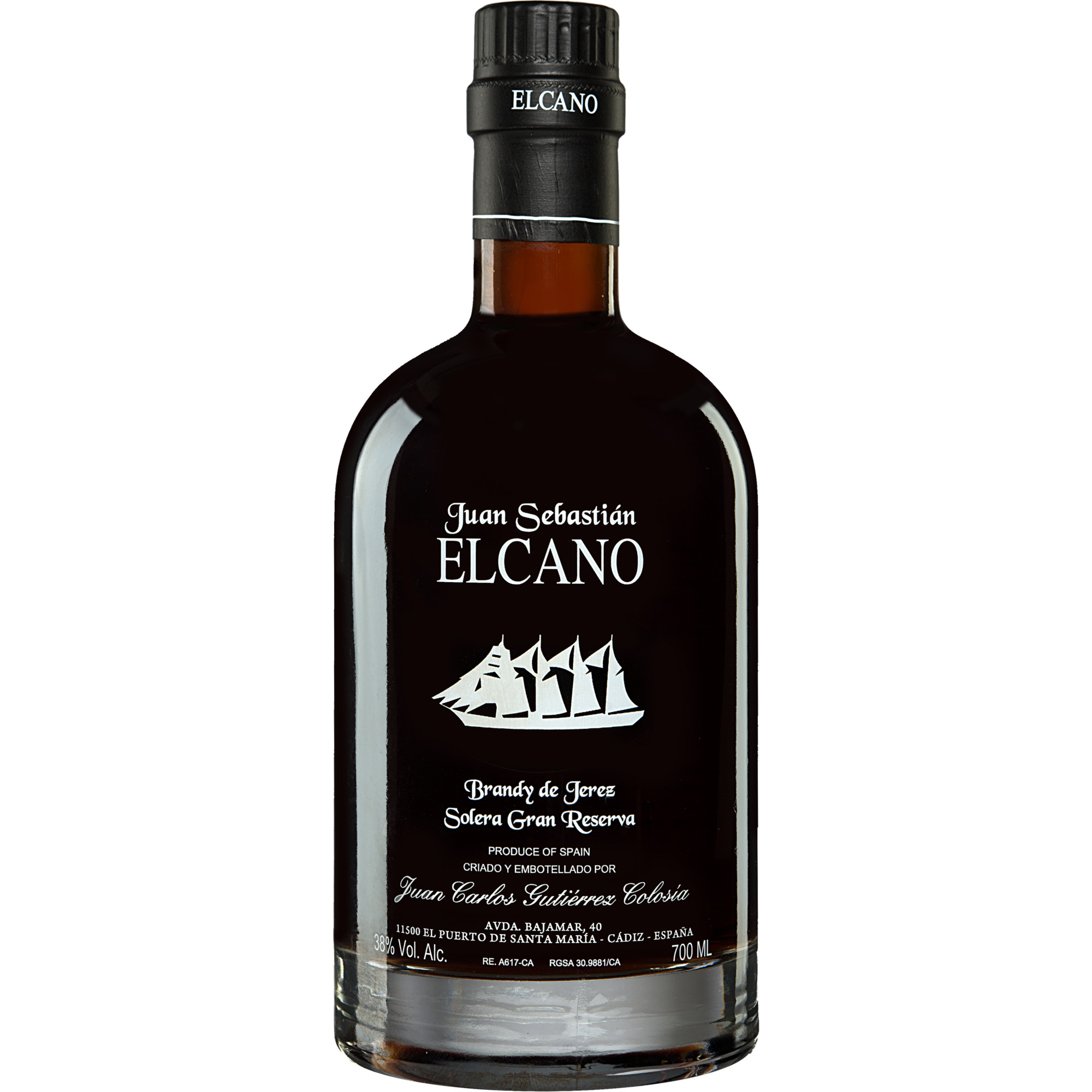 Image of Brandy Gutiérrez-Colosía »Juan Sebastián Elcano« Solera Gran Reserva - 0,7 L. Gran Reserva 0.7L 38% Vol. Brandy aus Spanien